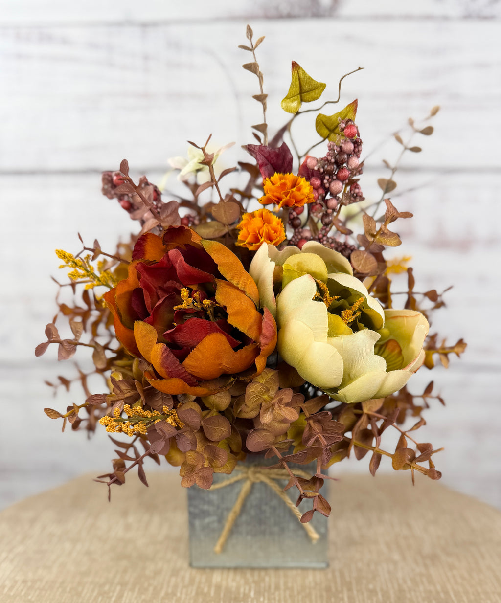 Copper & Sage Fall Floral Arrangement