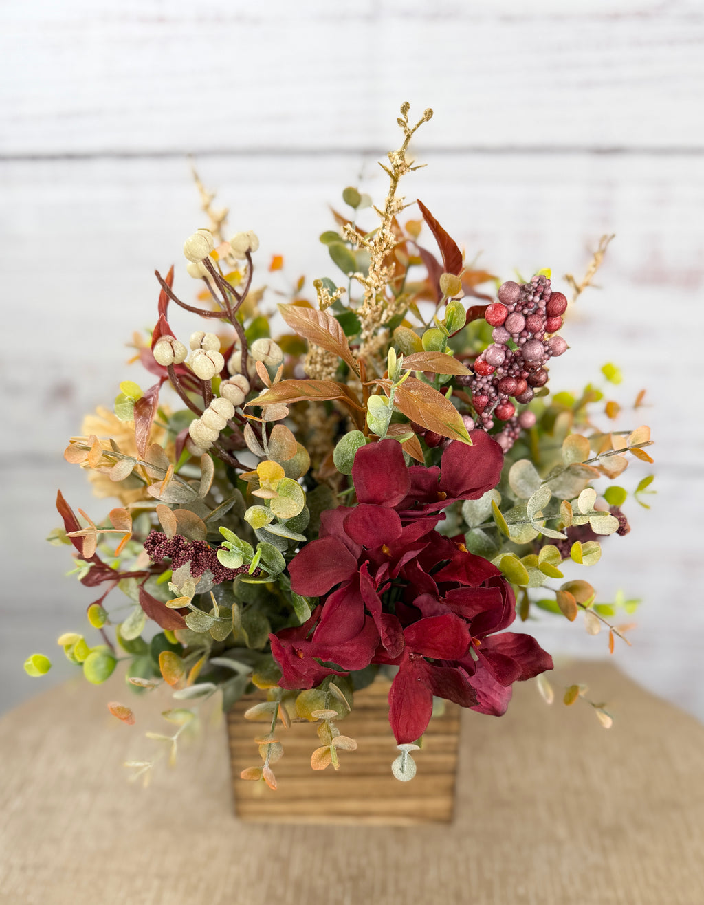 Autumn Merlot - Burgundy Fall Floral Arrangement