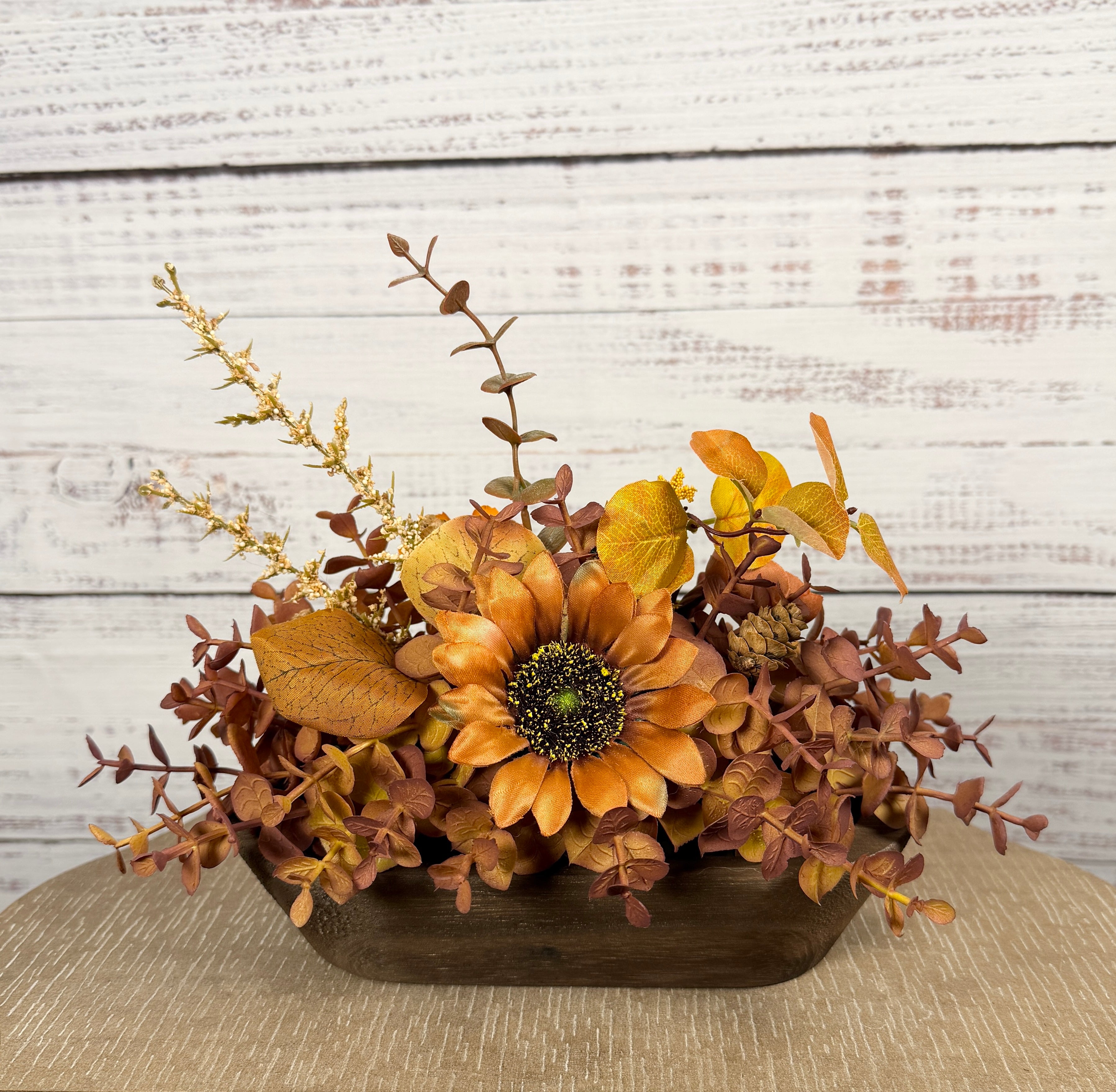 Amber Harvest – Petite Fall Dough Bowl Arrangement