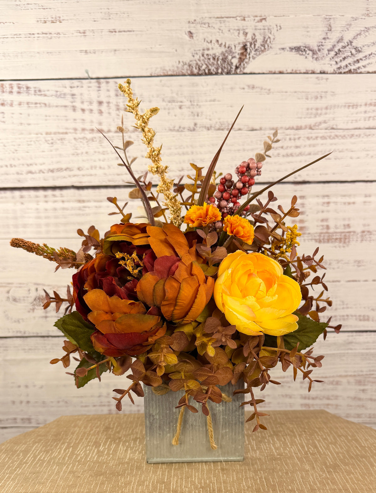 Honey & Rust Fall Floral Arrangement