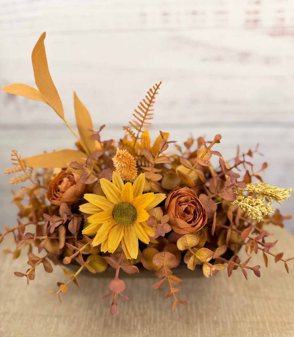 Amber Meadow – Petite Dough Bowl Arrangement