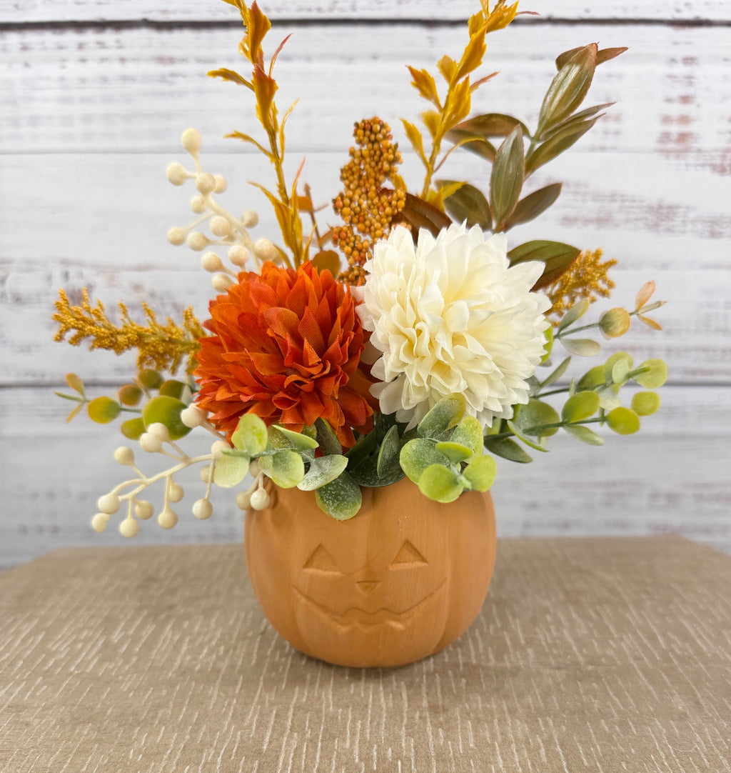 October Jack – Fall Jack O’ Lantern Floral Arrangement