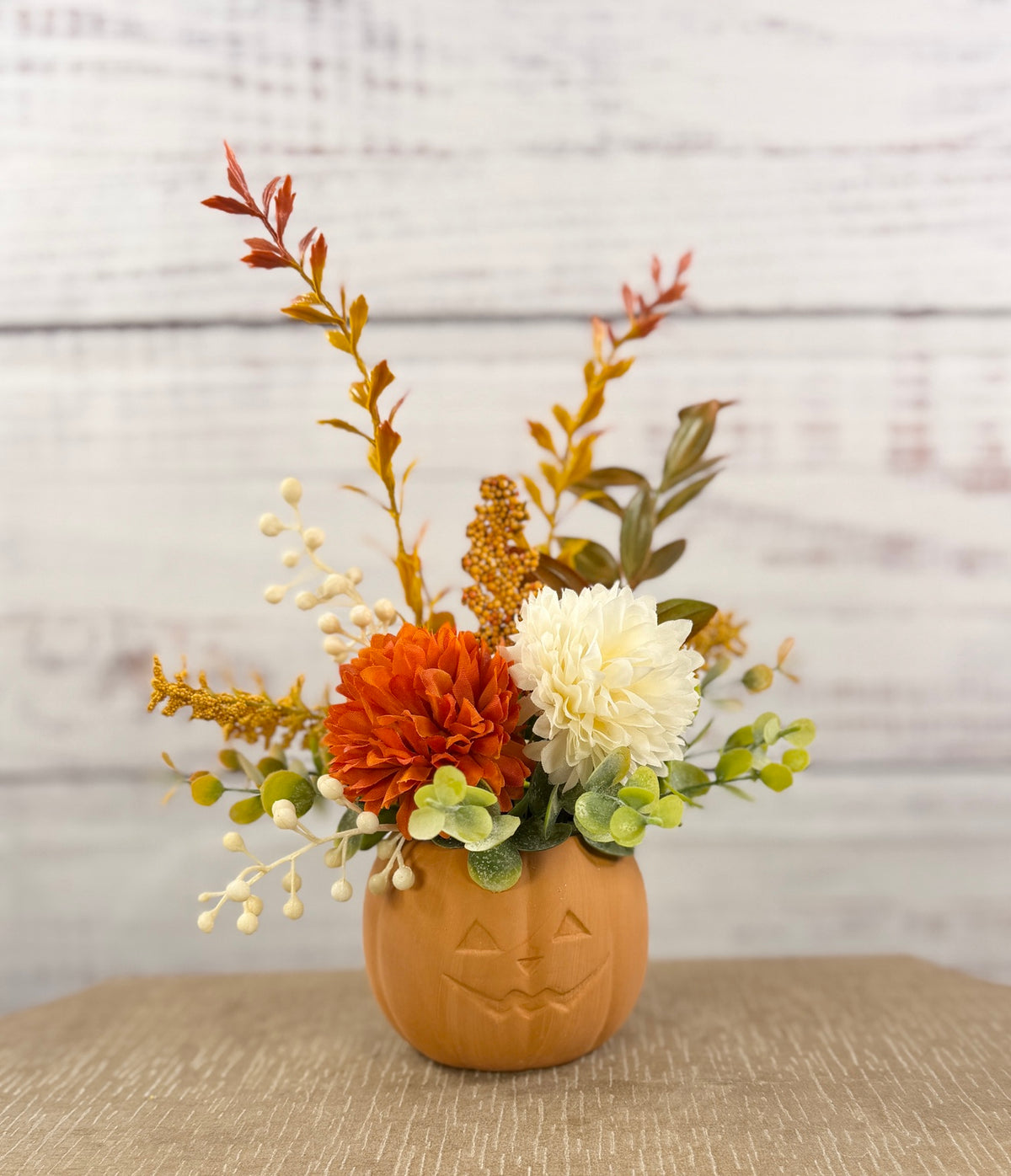 October Jack – Fall Jack O’ Lantern Floral Arrangement
