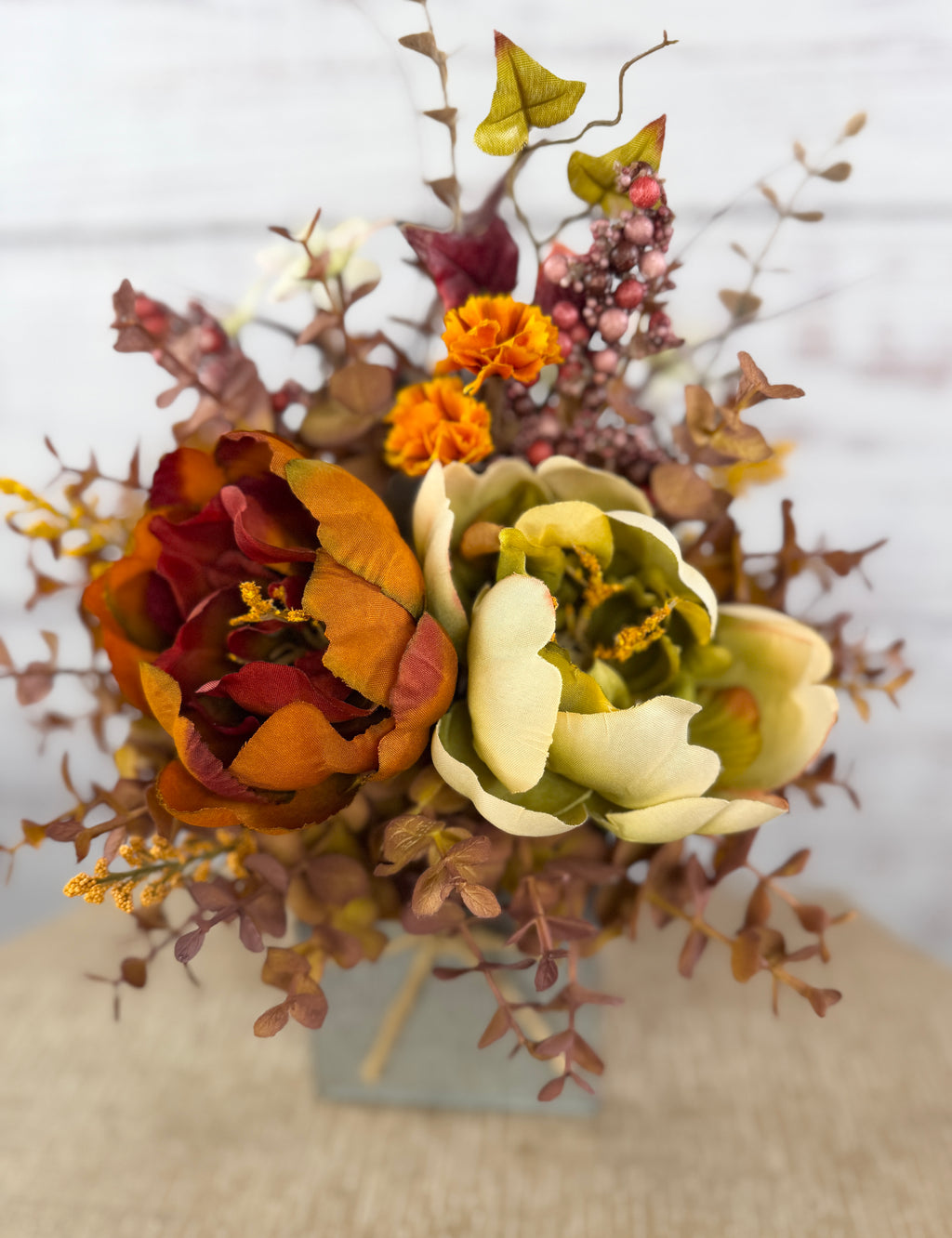 Copper & Sage Fall Floral Arrangement