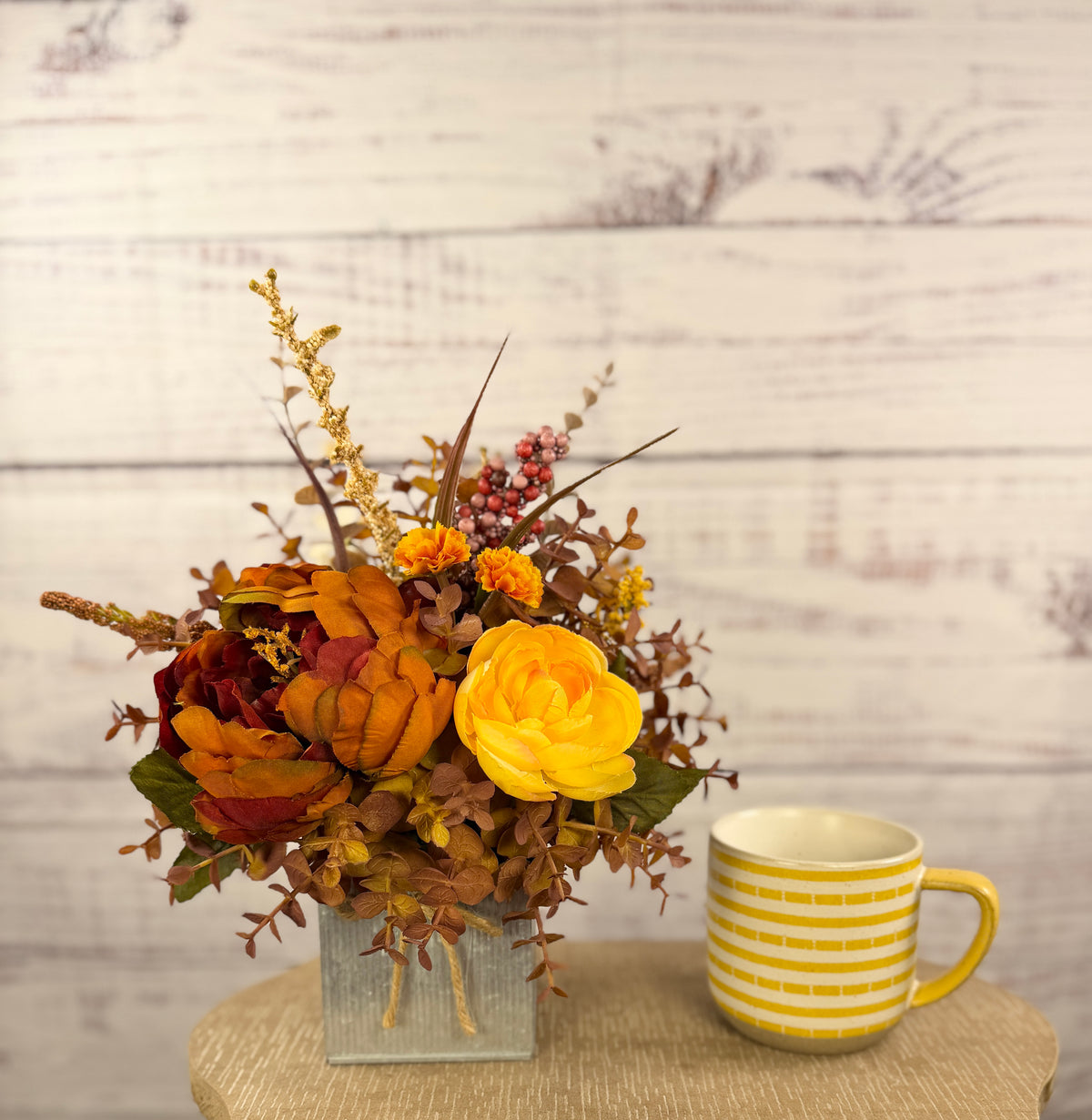 Honey & Rust Fall Floral Arrangement
