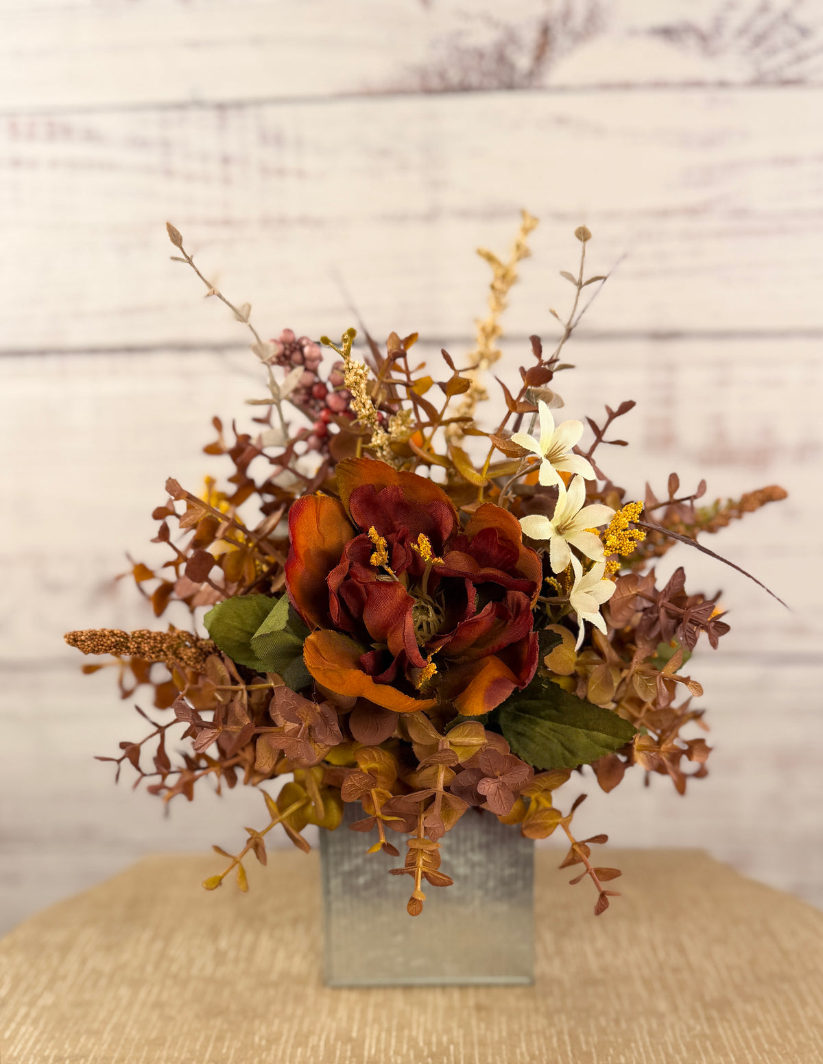 Honey & Rust Fall Floral Arrangement