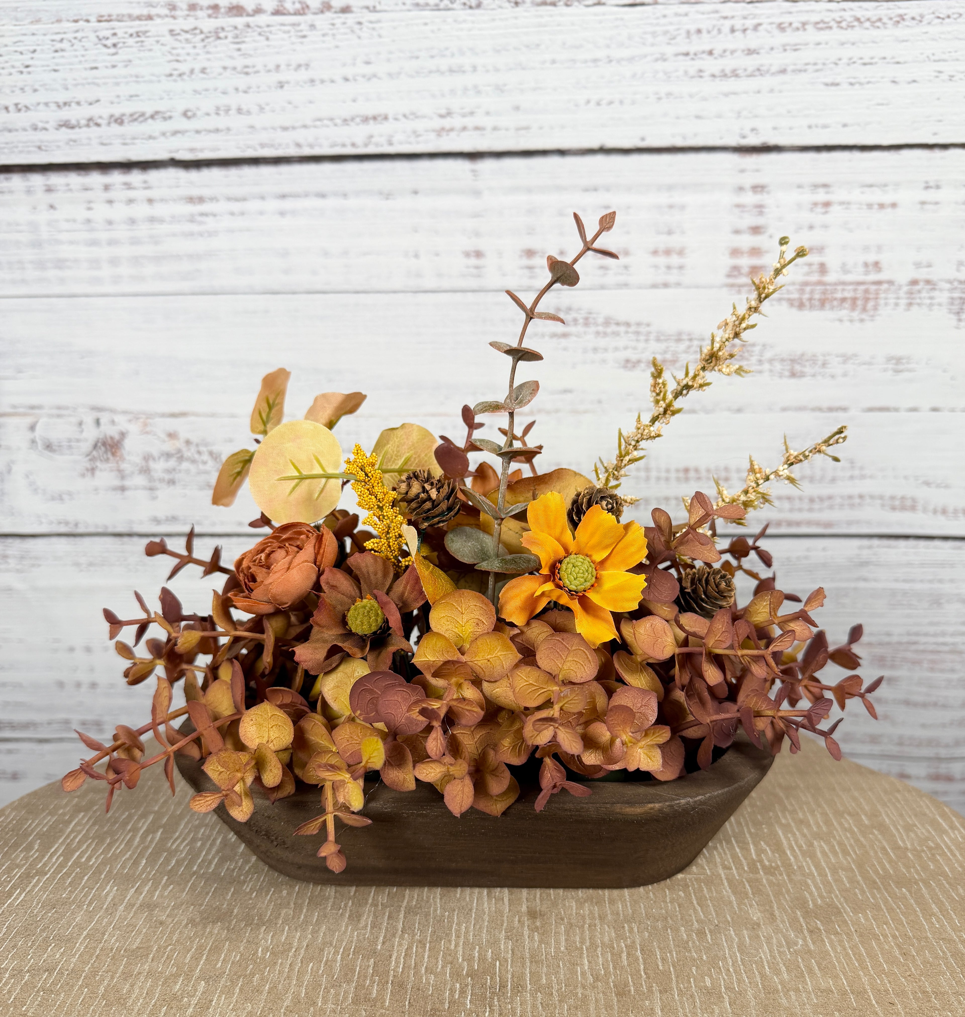Amber Harvest – Petite Fall Dough Bowl Arrangement