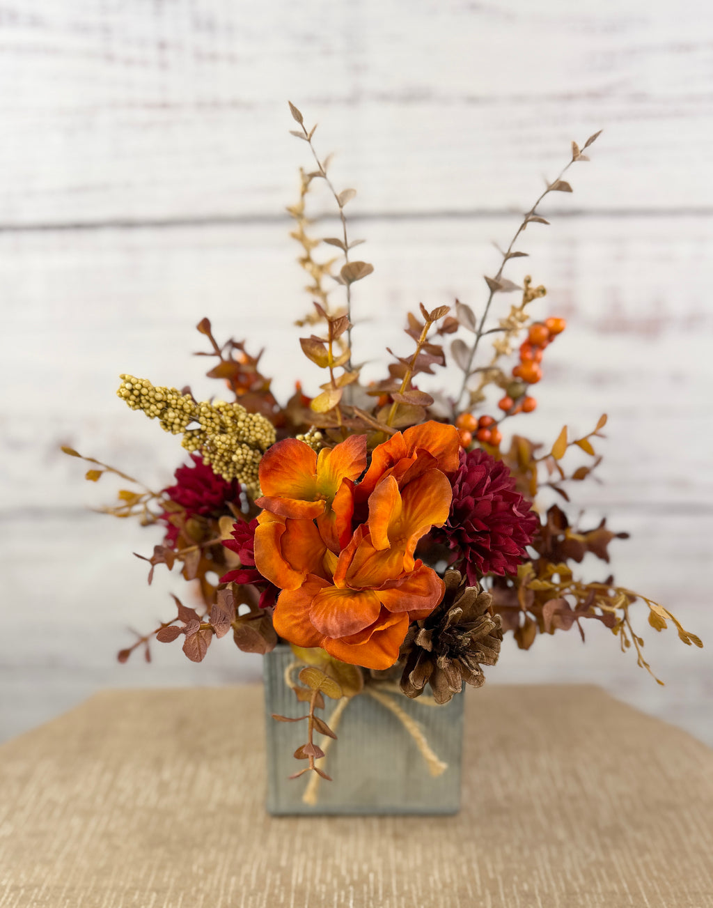Cider & Crimson Fall Floral Arrangement