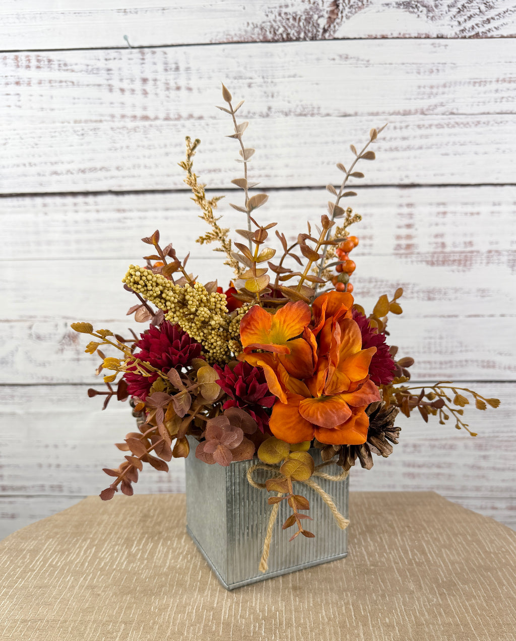 Cider & Crimson Fall Floral Arrangement
