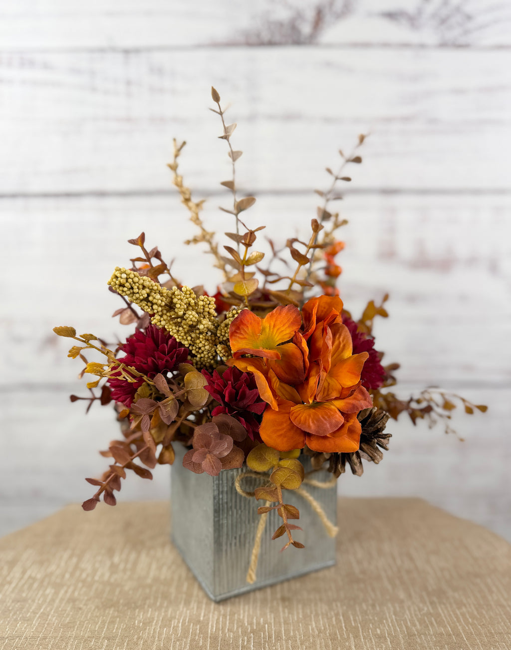 Cider & Crimson Fall Floral Arrangement