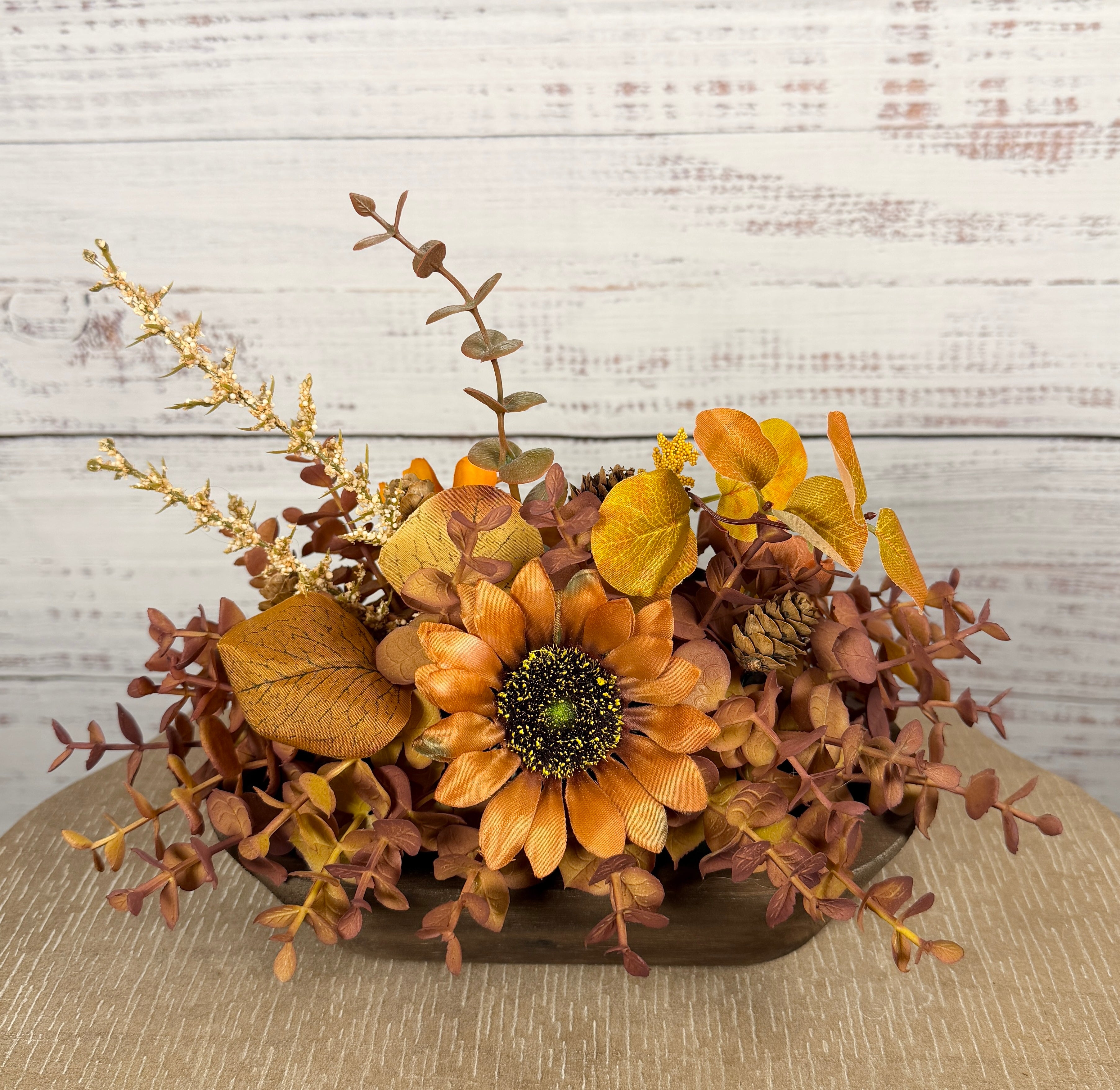 Amber Harvest – Petite Fall Dough Bowl Arrangement