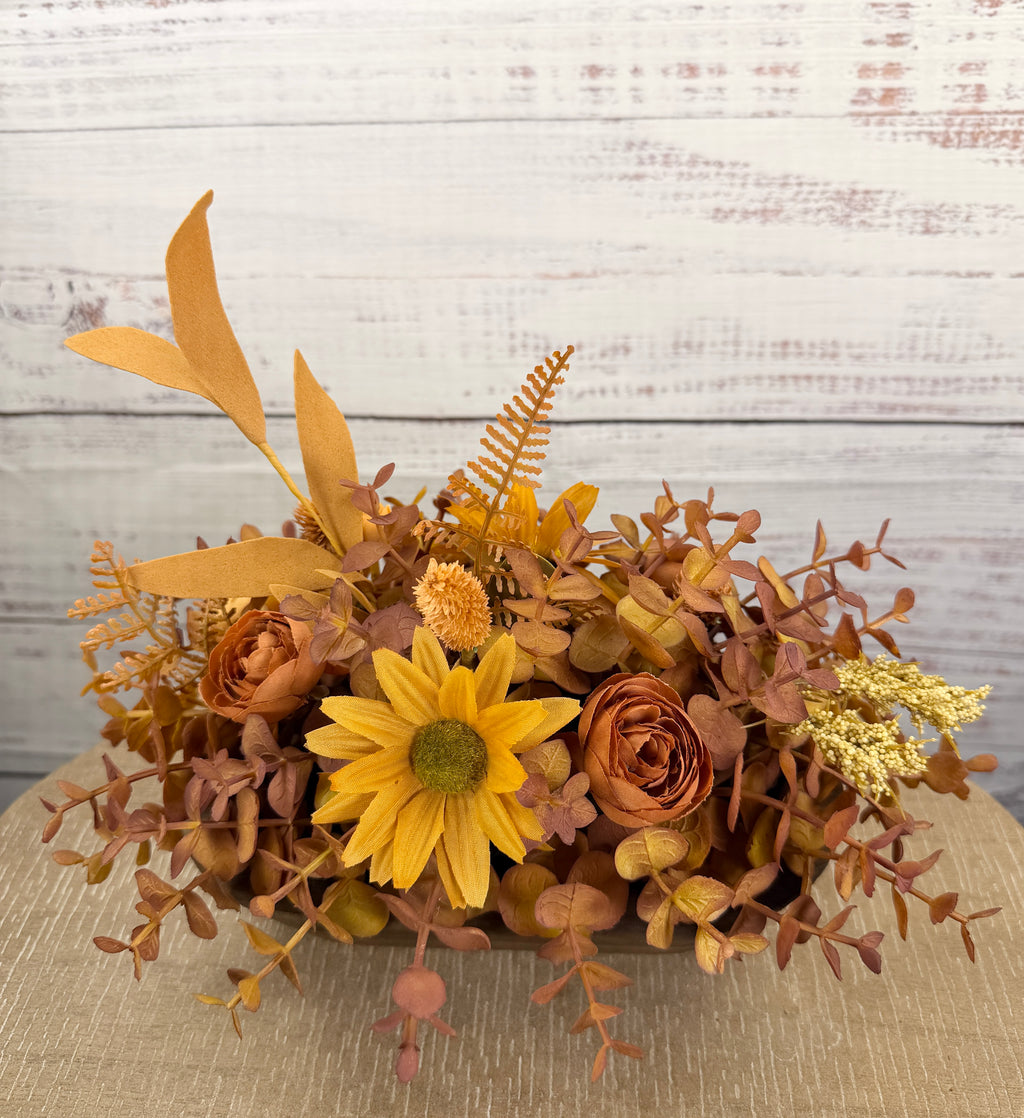 Amber Meadow – Petite Dough Bowl Arrangement