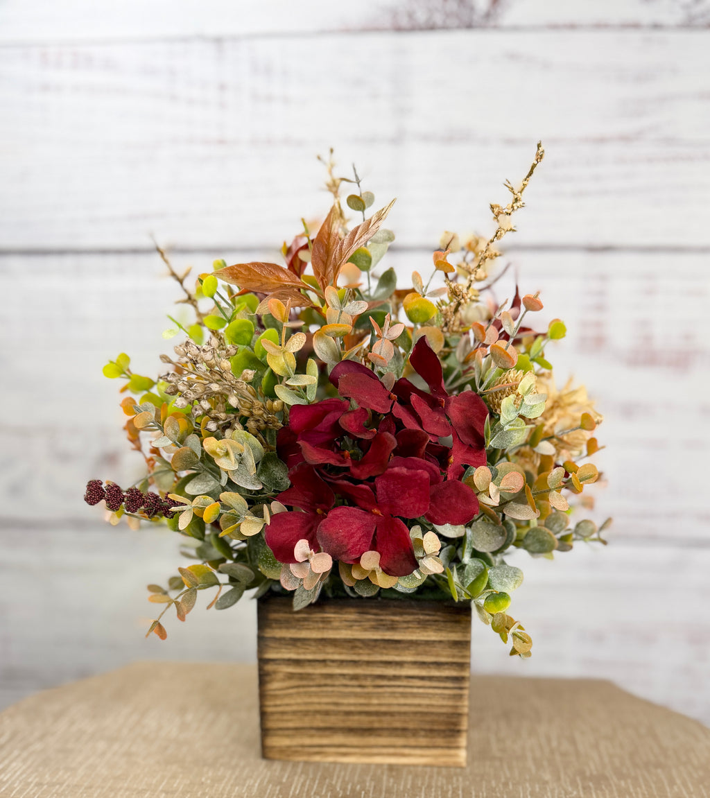 Autumn Merlot - Burgundy Fall Floral Arrangement
