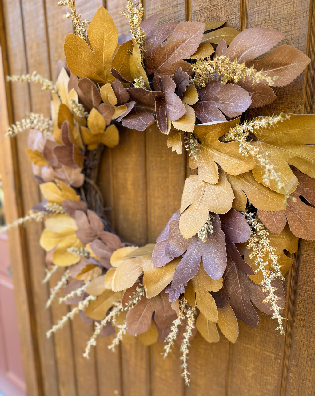 Muted Harvest Fall Leaf Wreath – 28.5”