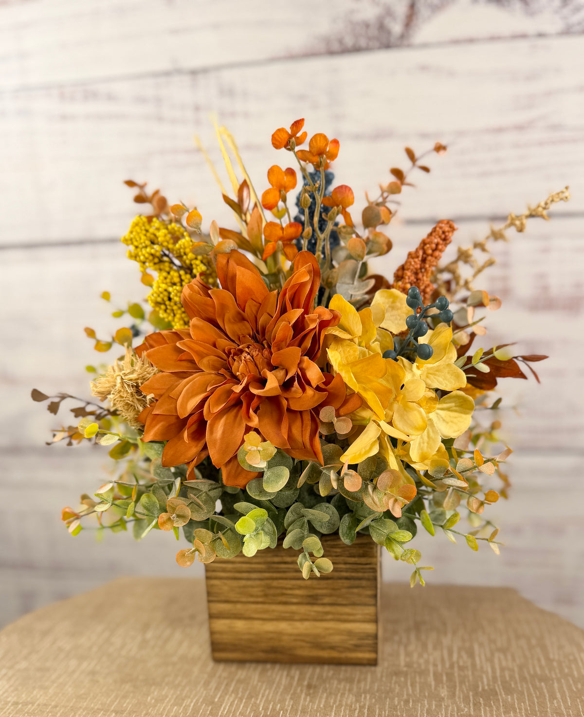 Amber Bloom Fall Floral Arrangement