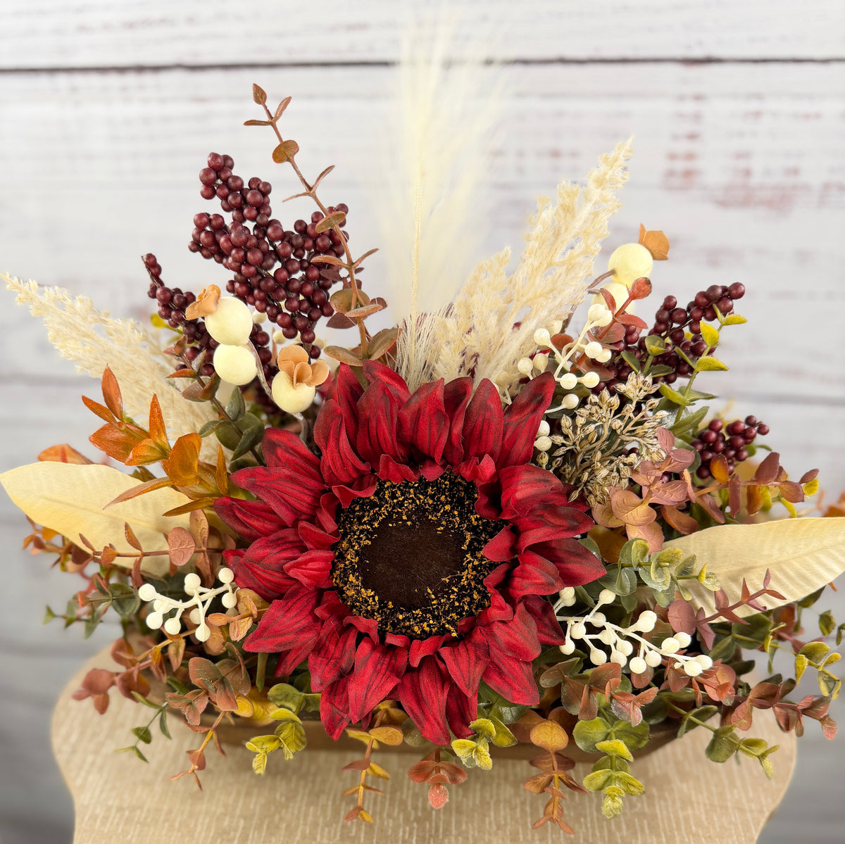 Burgundy Fields Fall Floral Arrangement