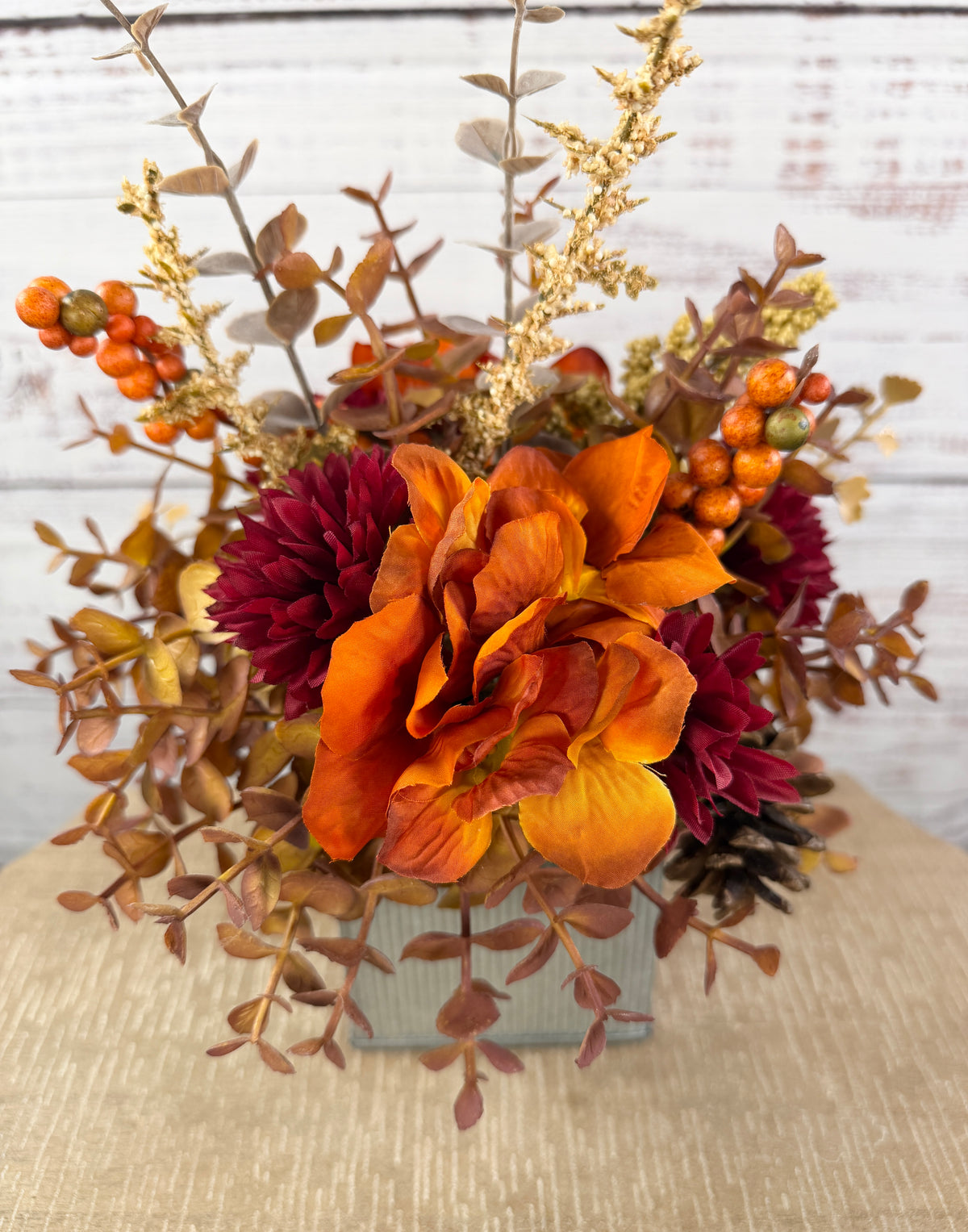 Cider & Crimson Fall Floral Arrangement