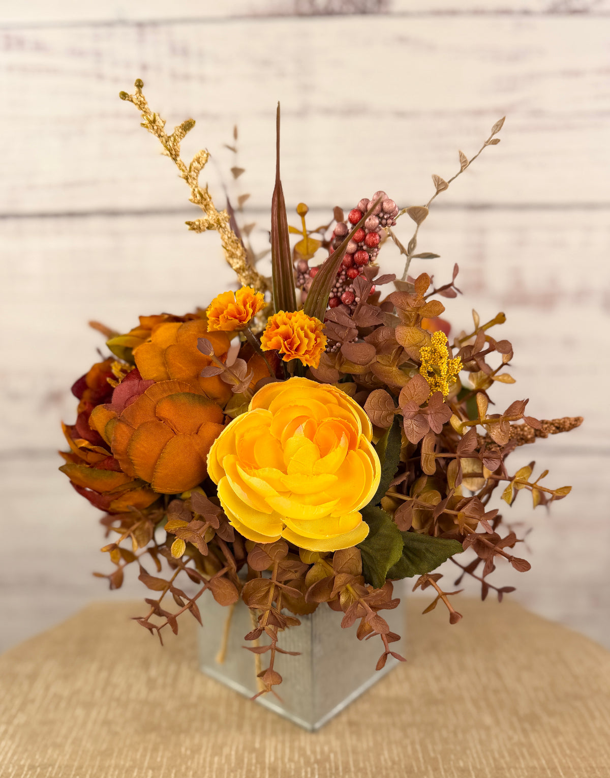 Honey & Rust Fall Floral Arrangement