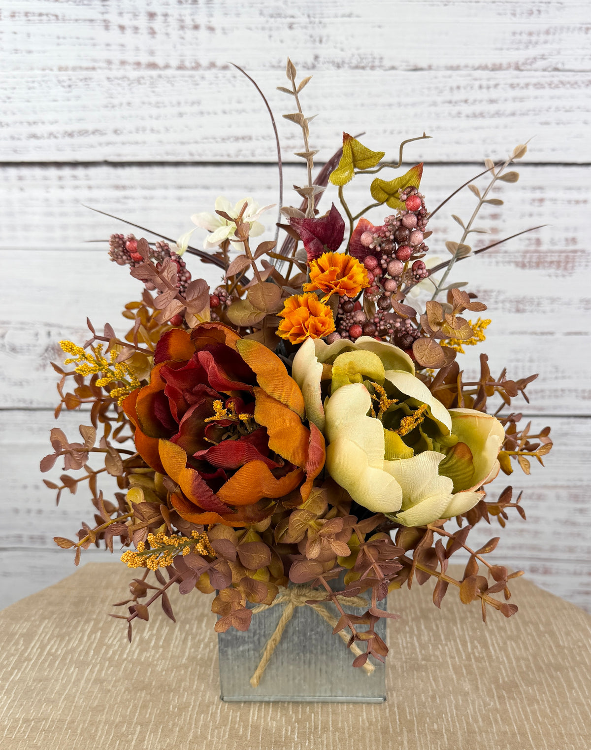 Copper & Sage Fall Floral Arrangement