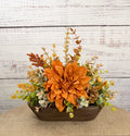 Autumn Ember Petite Dough Bowl Fall Floral Arrangement