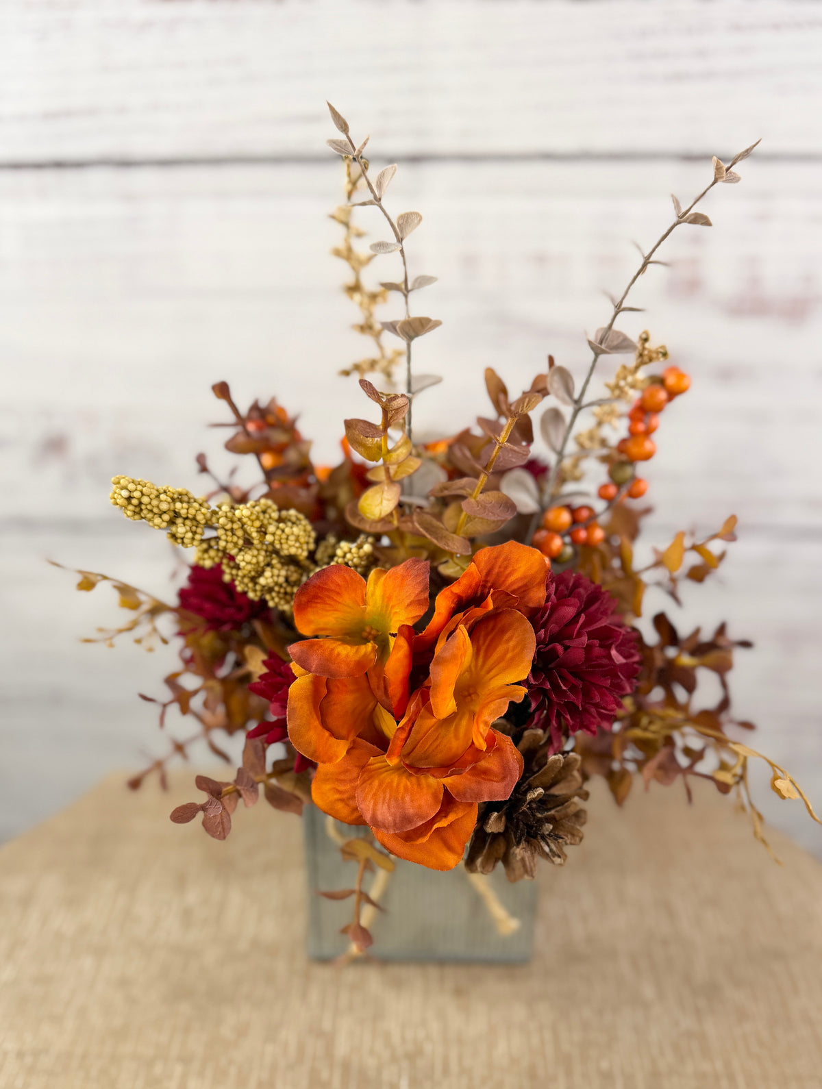 Cider & Crimson Fall Floral Arrangement