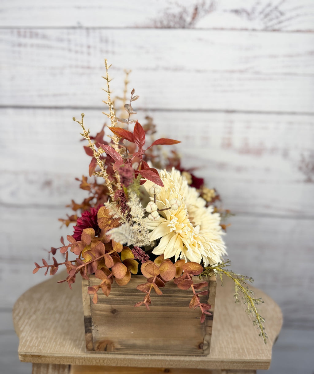Burgundy Candlelight Fall Centerpiece