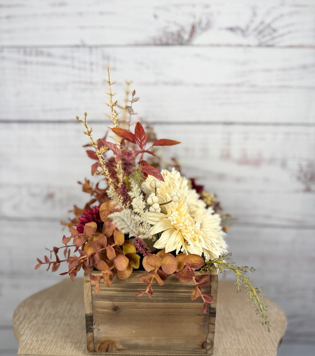Burgundy Candlelight Fall Centerpiece