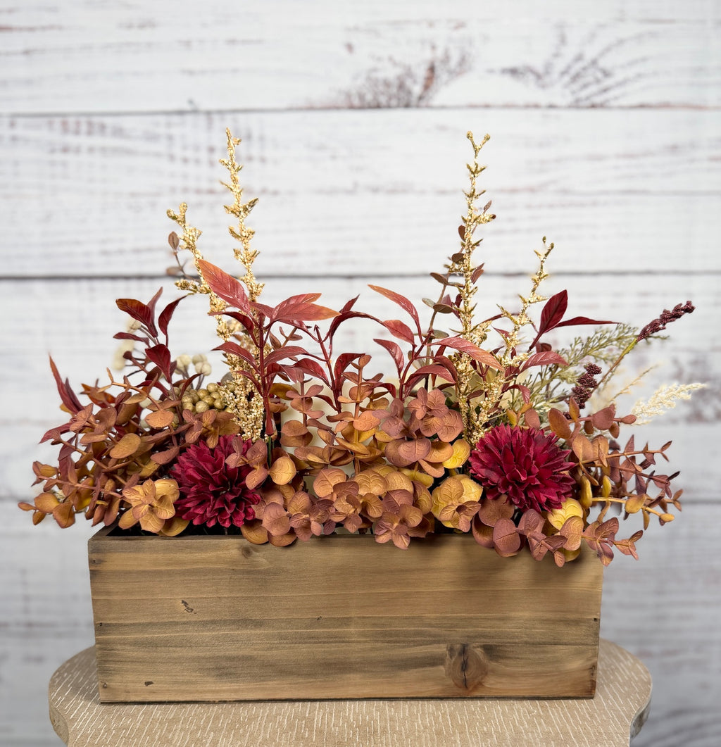 Burgundy Candlelight Fall Centerpiece