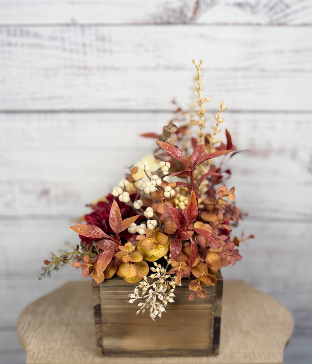 Burgundy Candlelight Fall Centerpiece
