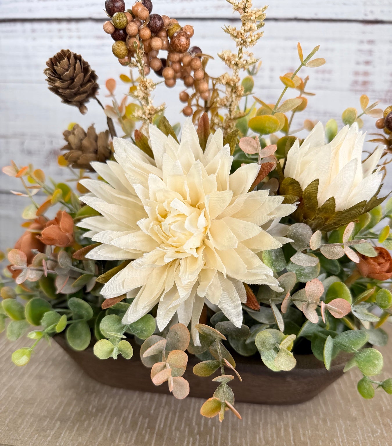 Autumn Meadow – Petite Dough Bowl Arrangement