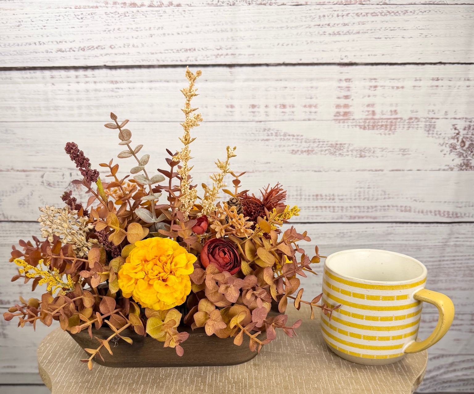 Golden Meadow Petite Fall Dough Bowl Arrangement