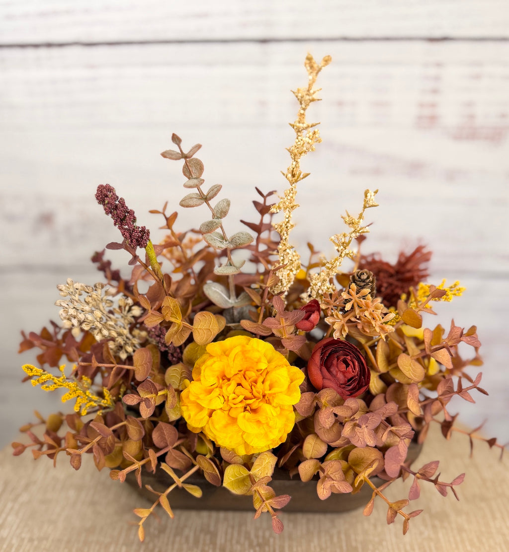 Golden Meadow Petite Fall Dough Bowl Arrangement