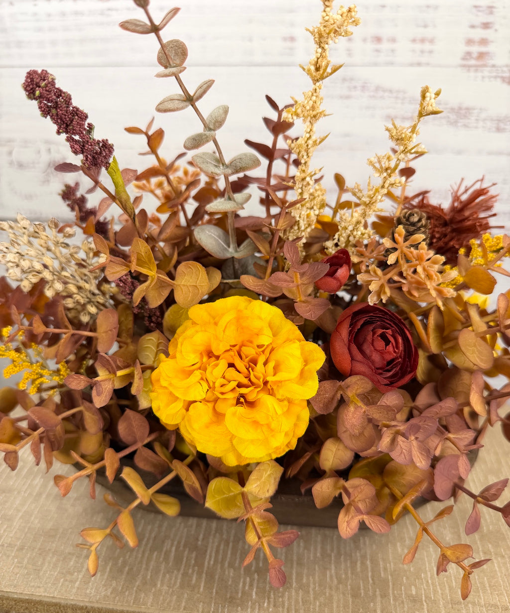 Golden Meadow Petite Fall Dough Bowl Arrangement