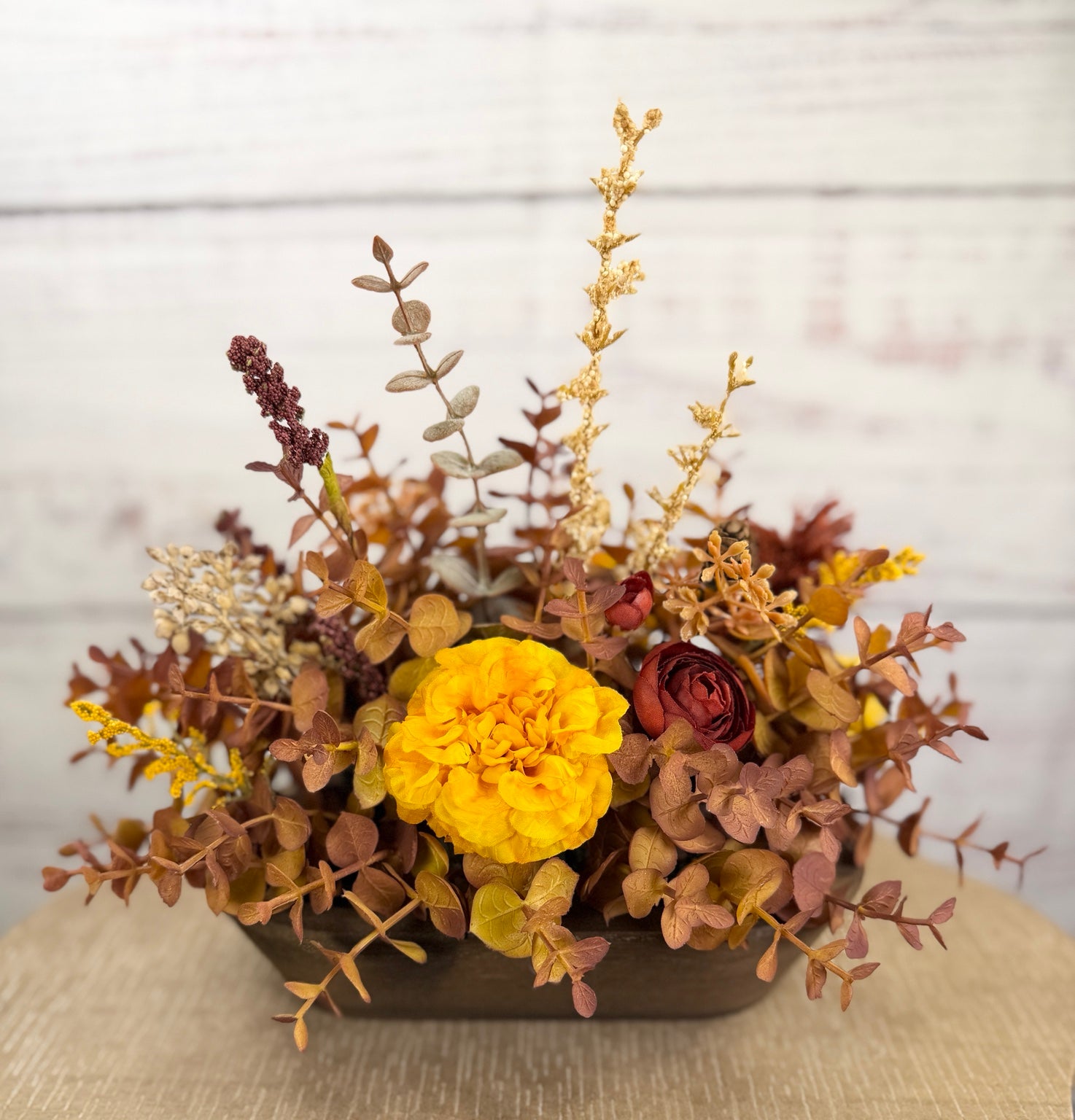 Golden Meadow Petite Fall Dough Bowl Arrangement