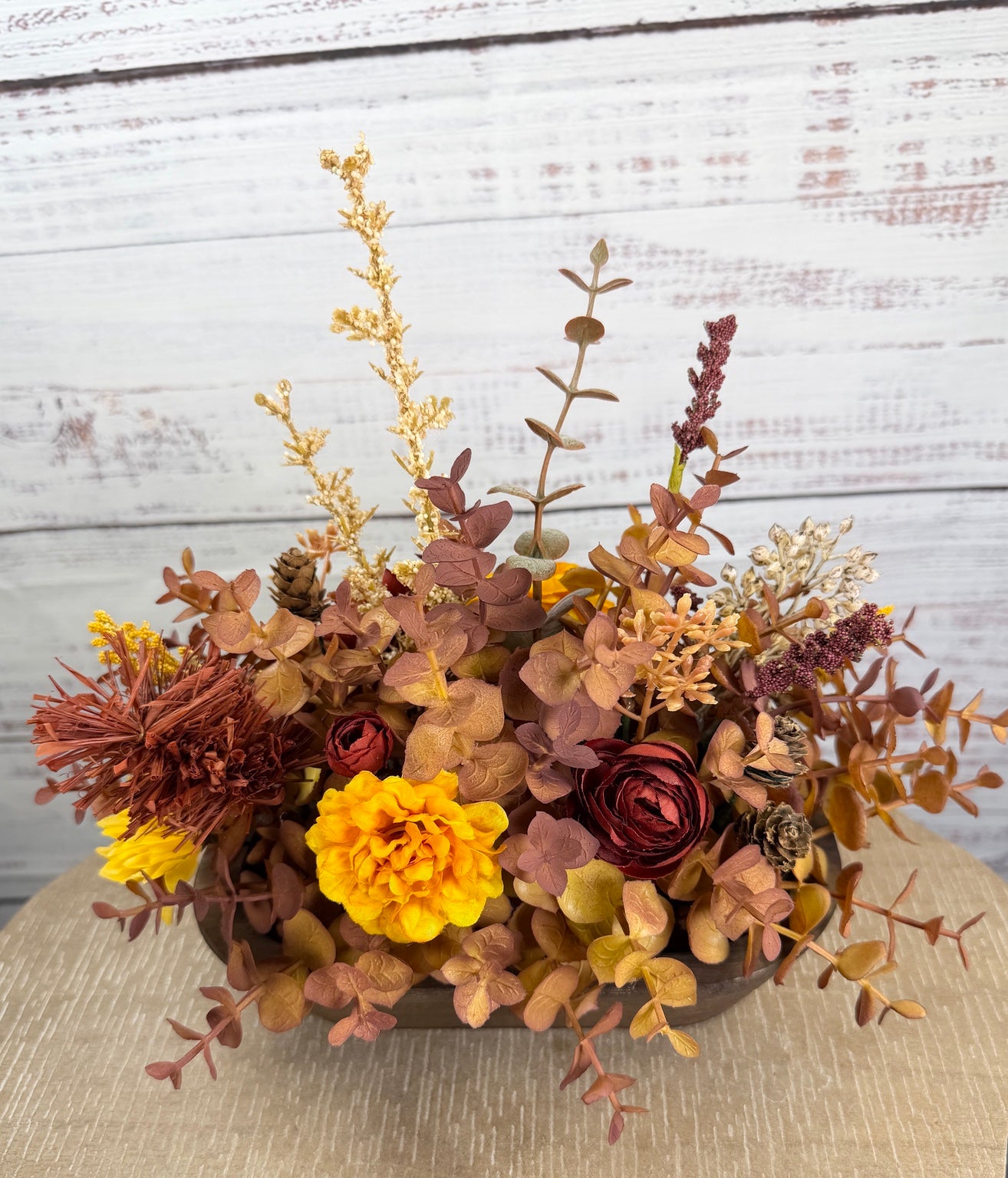 Golden Meadow Petite Fall Dough Bowl Arrangement