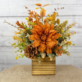 Autumn Dahlia – Rustic Fall Floral Arrangement