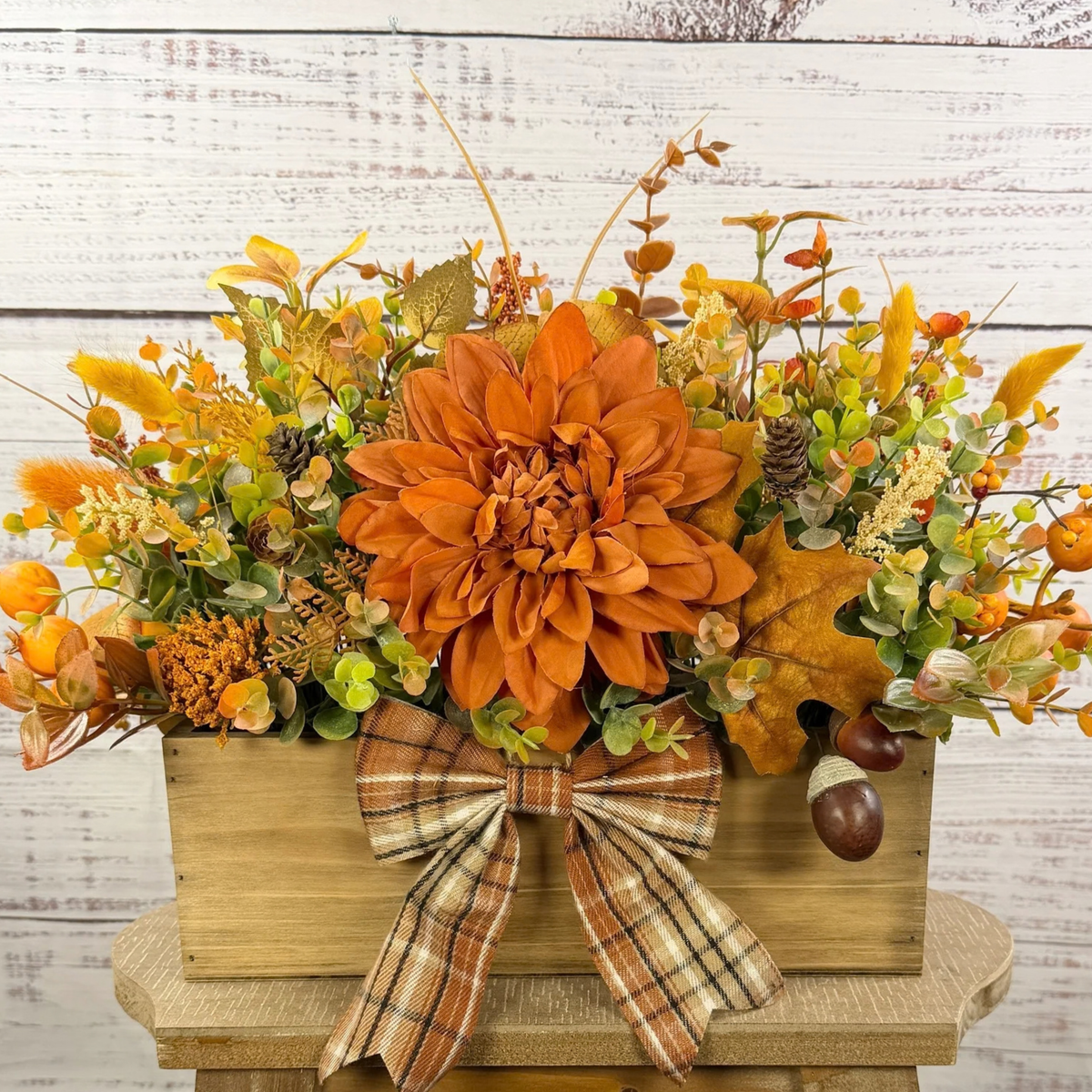 Amber Dahlia Harvest Fall Floral Arrangement – 3C