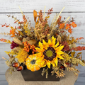 Sunflower Harvest Fall Arrangement | Yellow, Orange & Rustic Brown