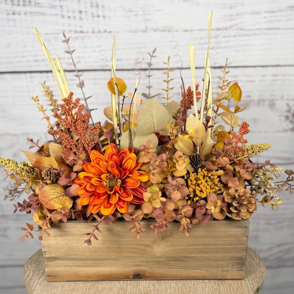 Harvest Meadow Fall Arrangement | Orange, Gold & Brown