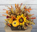 Sunflower Harvest Fall Arrangement | Yellow, Orange & Rustic Brown