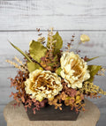 Cream Peony Fall Arrangement | Cream, Mauve & Olive Green