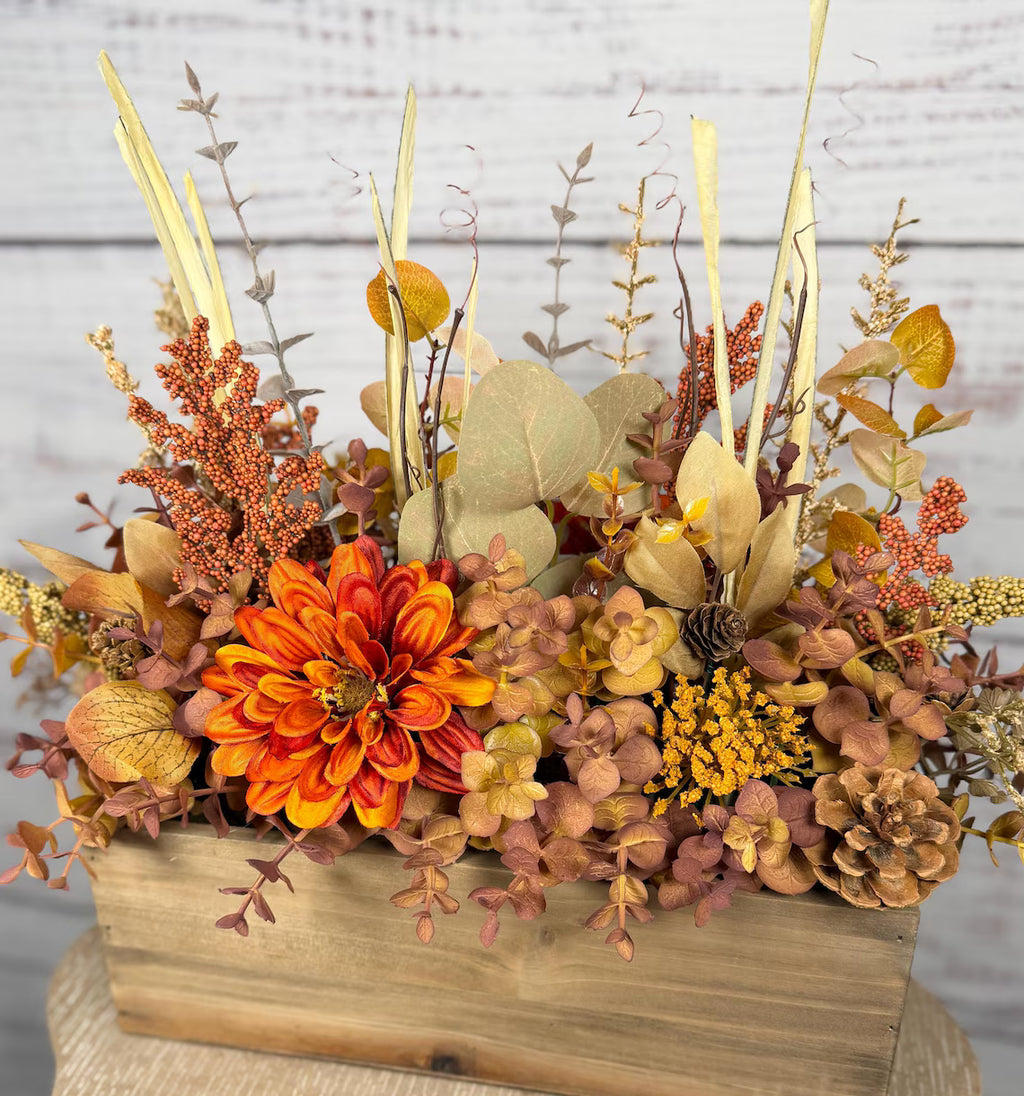 Harvest Meadow Fall Arrangement | Orange, Gold & Brown