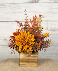 Mustard Mum Fall Arrangement | Mustard Yellow, Rust & Brown