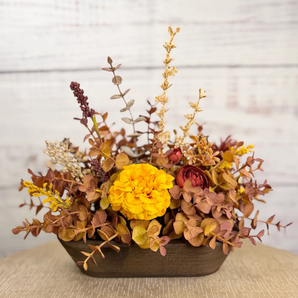 Golden Meadow Petite Fall Dough Bowl Arrangement